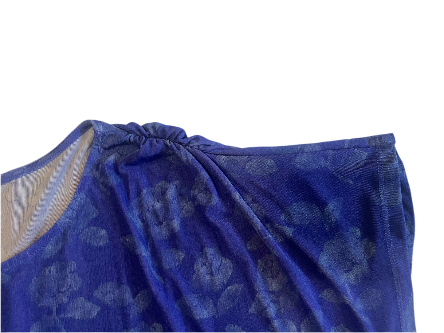 Blusa azul estampada