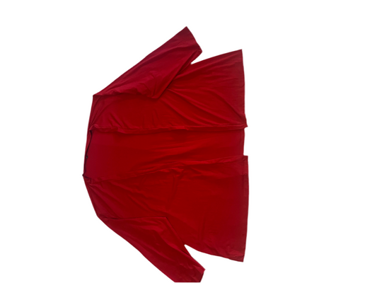 Cubre espalda rojo .Sueter abierto