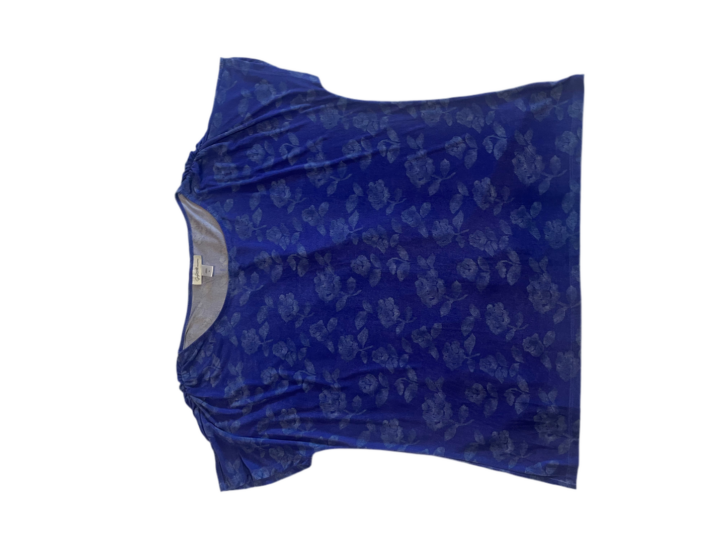 Blusa azul estampada