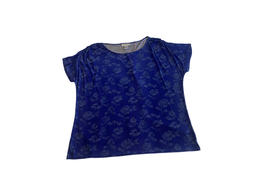 Blusa azul estampada